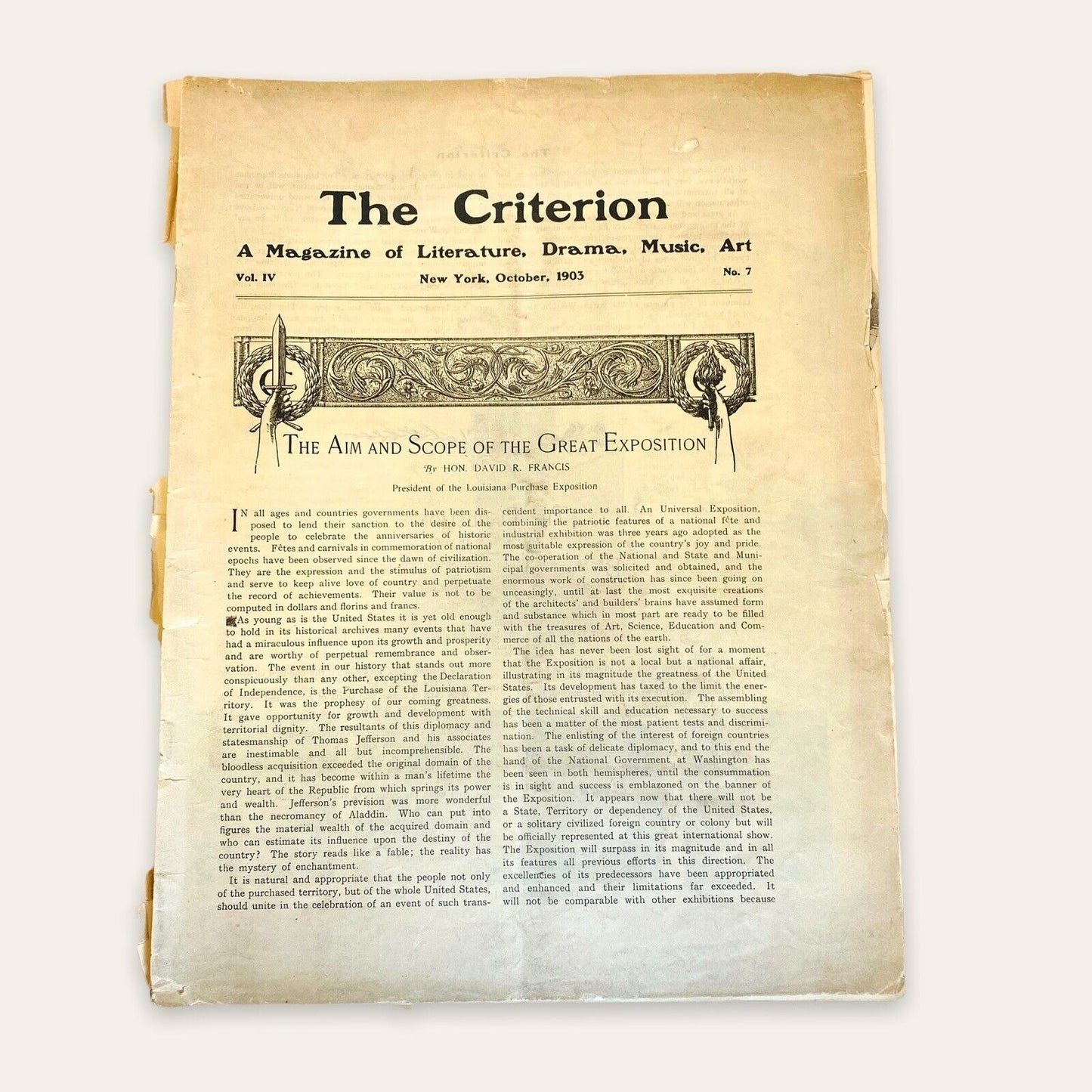 1904 World's Fair Publication by The Criterion Magazine New York 1903 Rare