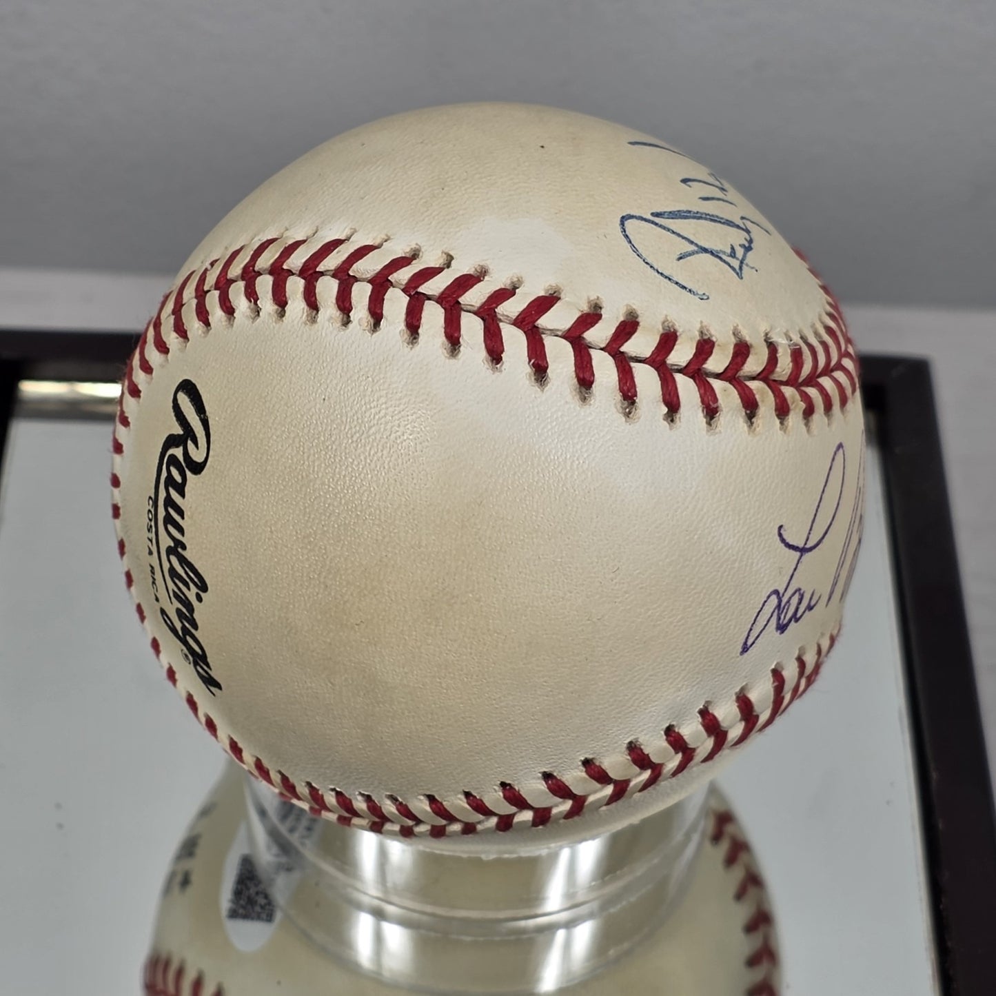 Rickey Henderson & Lou Brock Signed Rawlings Official NL Baseball JSA Certified