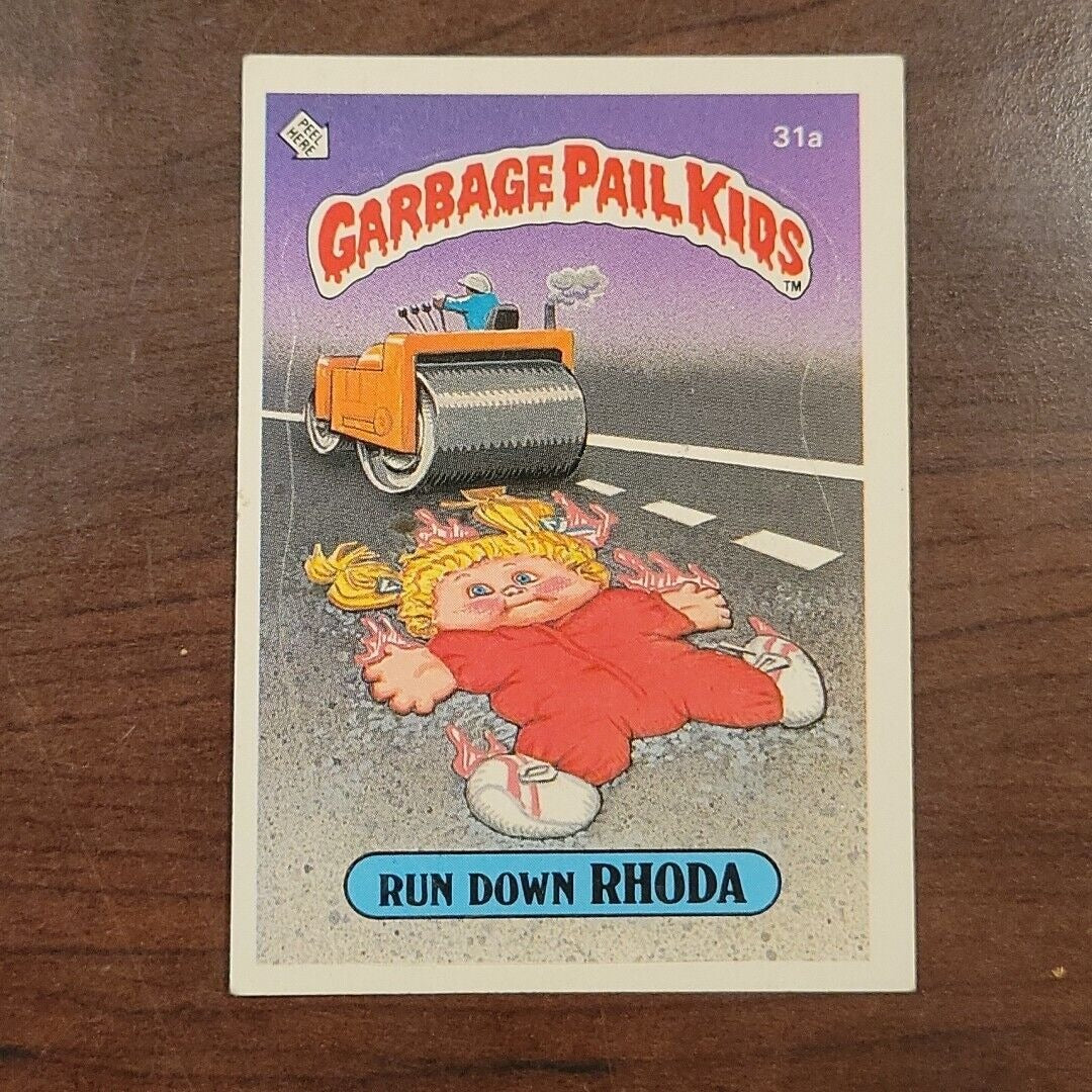 Run Down Rhoda 31a GPK glossy OS1 Series 1 Garbage Pail Kids 1985