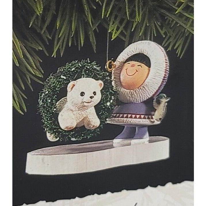 Frosty Friends 1994 Hallmark Keepsake Ornament #15 Polar Bear Eskimo NIB