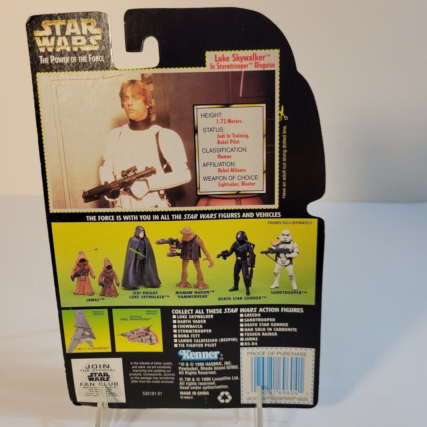 Star Wars POTF Luke Skywalker Stormtrooper in Disguise Action Figure 1996