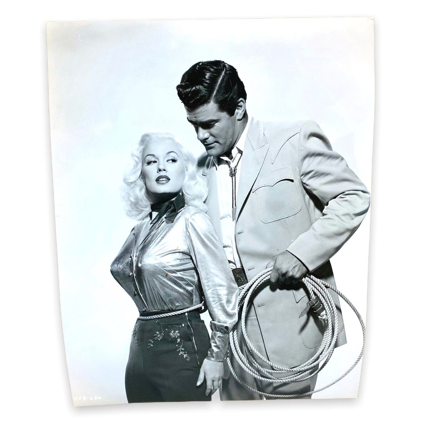 Jeff Richards & Mamie Van Doren "Born Reckless" Publicity Photo 1950s Movie Star