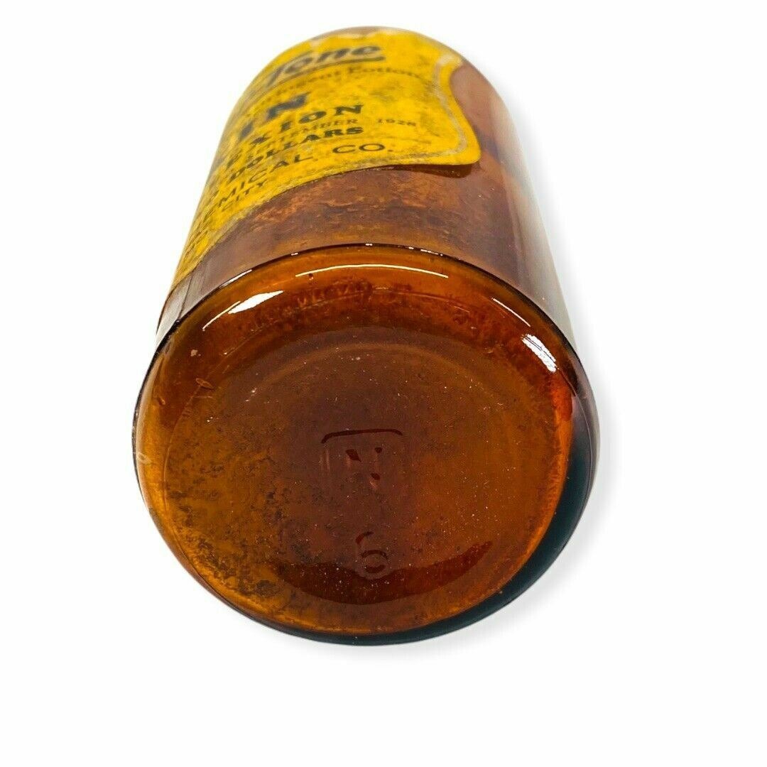 Vintage amber Medicine Bottle for Complexion Clear-Tone Antiseptic