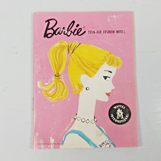 1960 Original 2nd Issue Pink Cover Barbie Fashion Booklet featuring Commuter Set