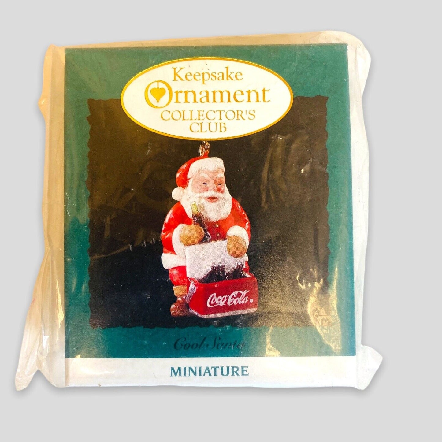 Hallmark Ornament Coca Cola Cool Sport Polar Bear and Cool Santa Miniature NIB