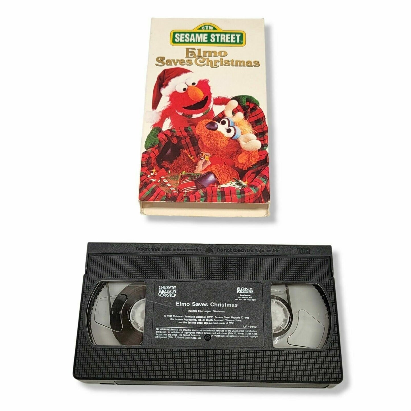 Sesame Street - Elmo Saves Christmas (VHS TAPE, 1996)