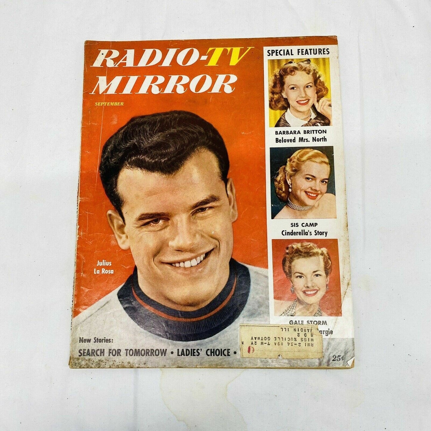 Vintage Radio-TV Mirror Magazine September 1953 Gale Storm Julius La Rosa