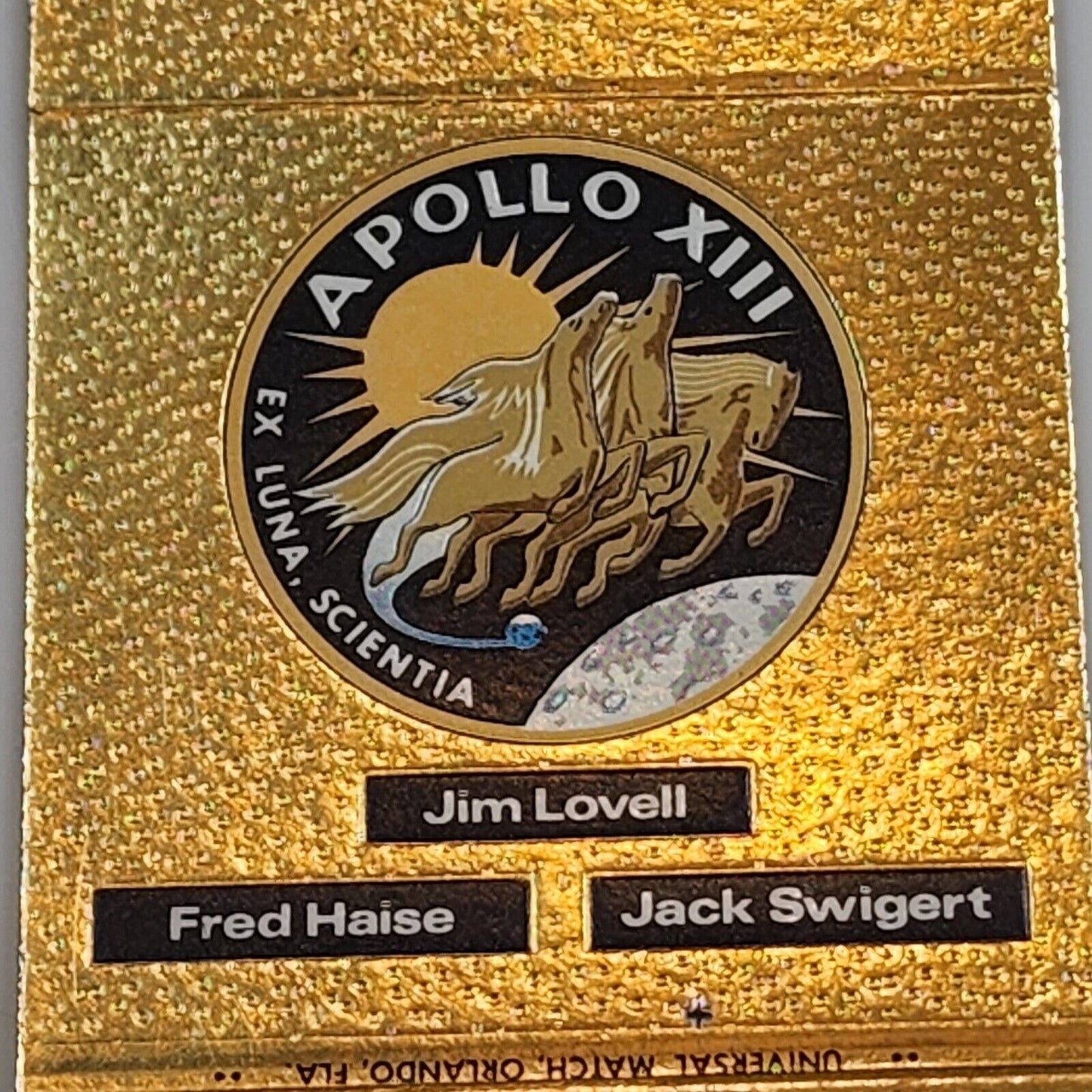 1972 Apollo 13 Matchbook Cover Only Factory Sample Apollo XIII Caesars Palace