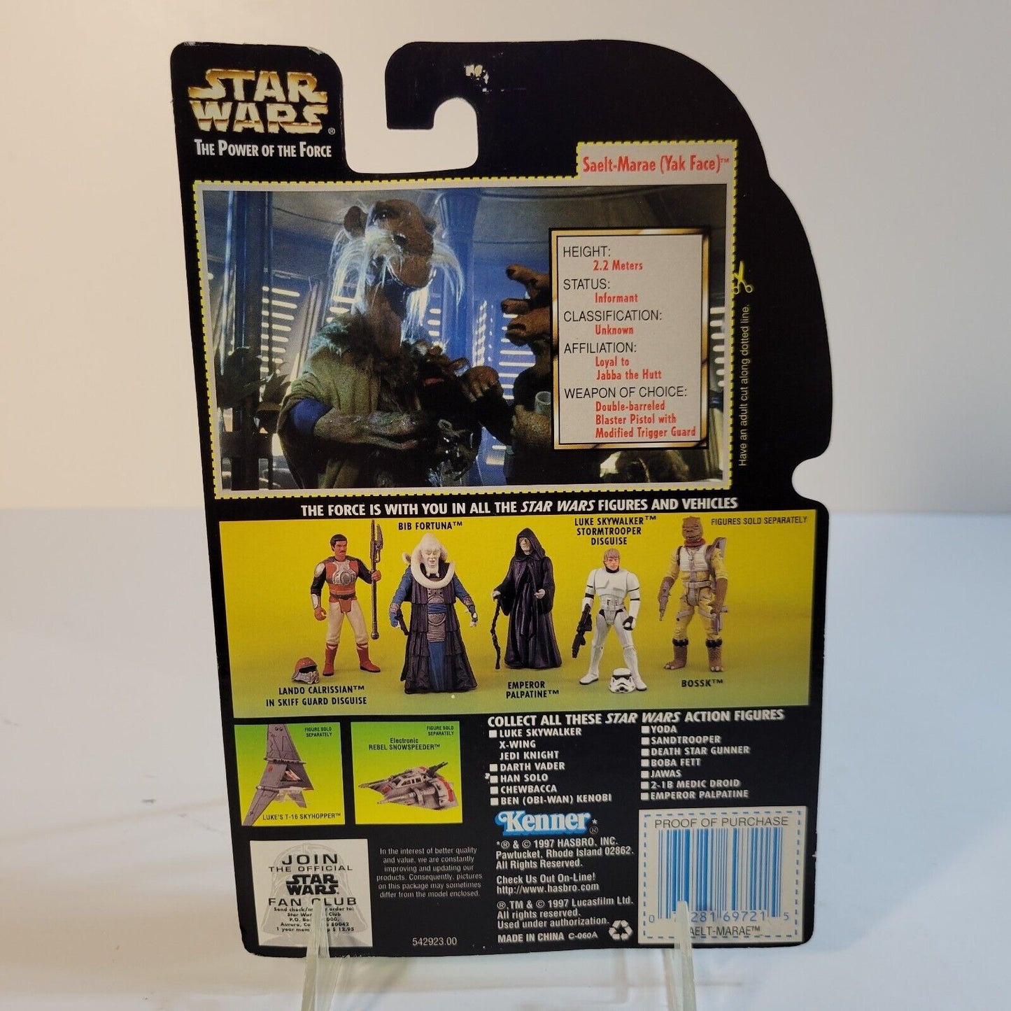 Star Wars The Power of the Force Saelt Marae Yak Face Hologram Collection 2