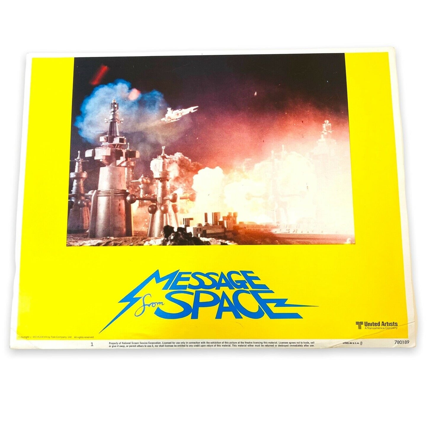 Message From Space ORIGINAL Theater Lobby Card 1 Sci Fi Movie Poster 1978
