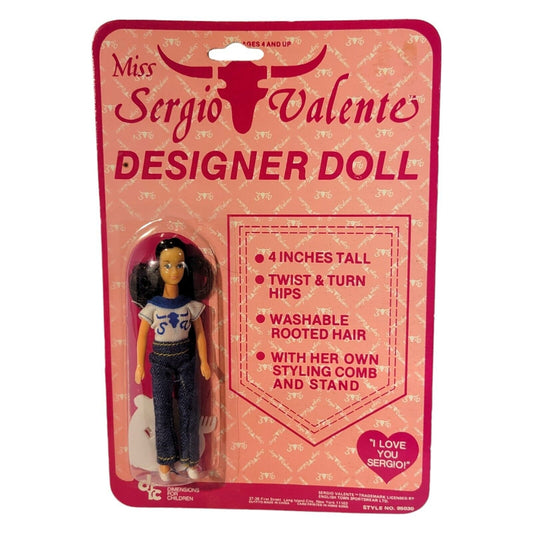 Vintage 1982 Miss Sergio Valente Brunette Designer Doll Fashion Figure NIB