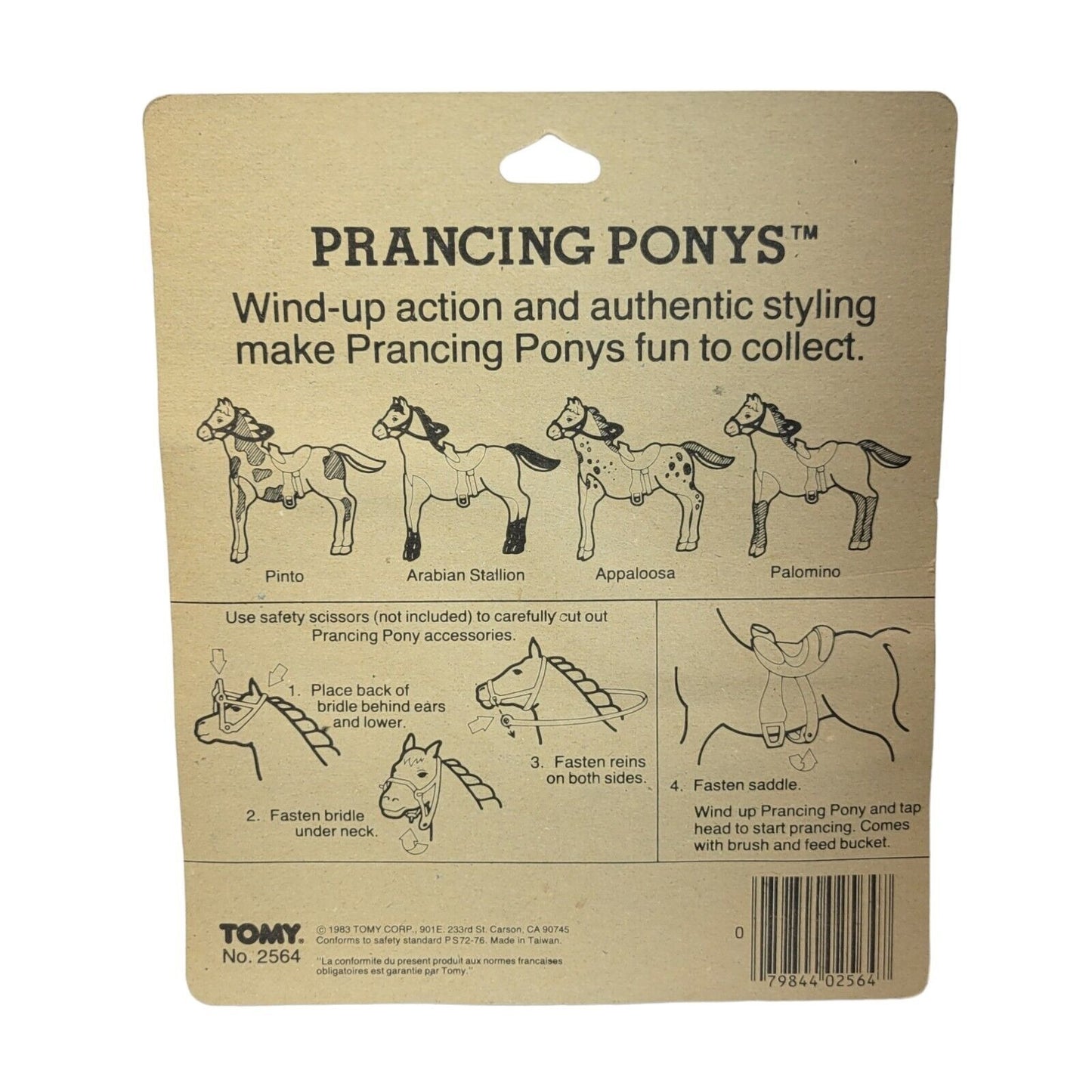 Prancing Ponys Appaloosa Wind Up Toy by Tomy 1983 NIB MOC
