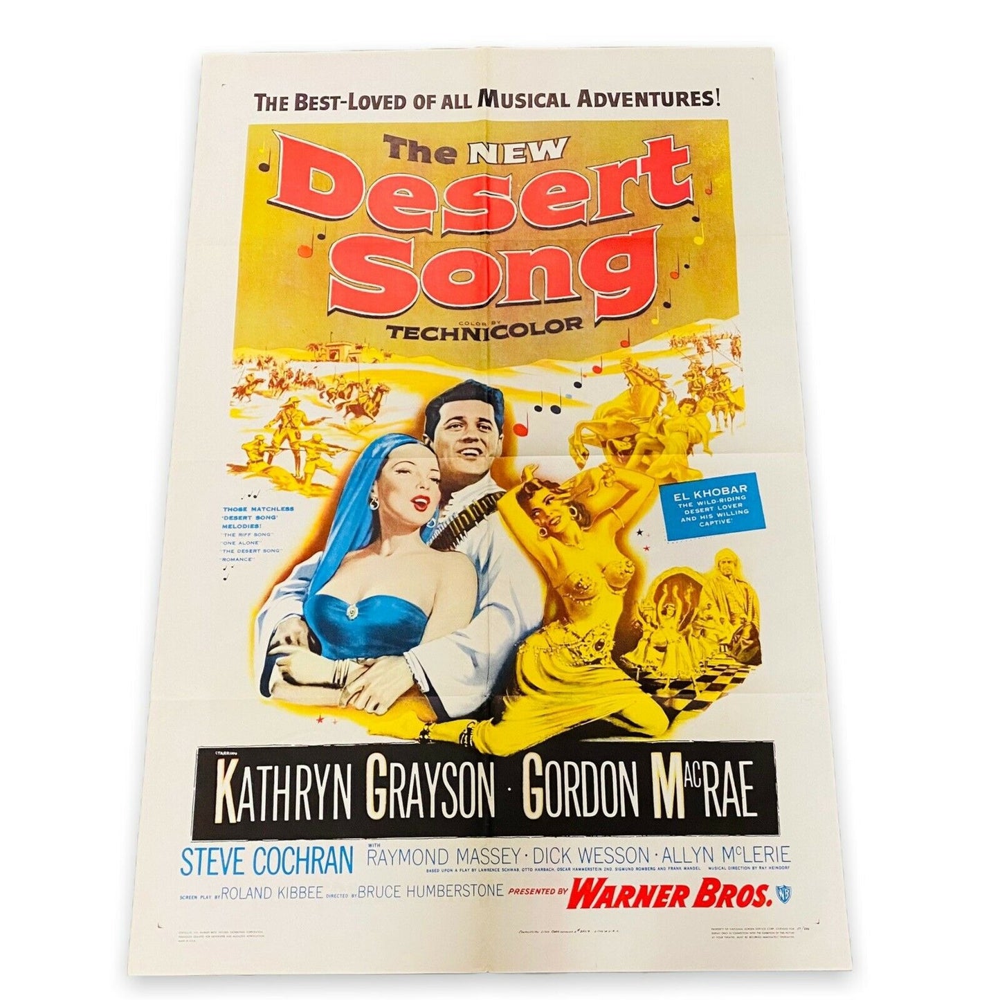 Kathryn Grayson Gordon MacRae "The New Desert Song" One Sheet Poster ORIGINAL