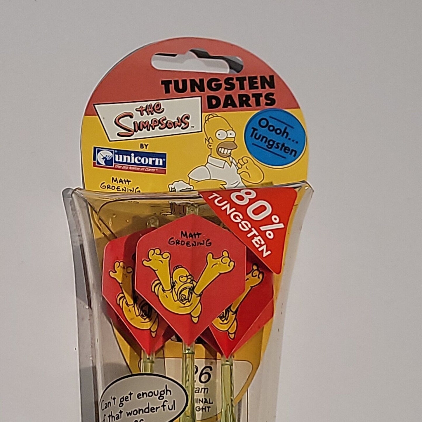 The Simpsons 80% Tungsten Unicorn Darts Steel & Soft Tip 26 Grams NIB