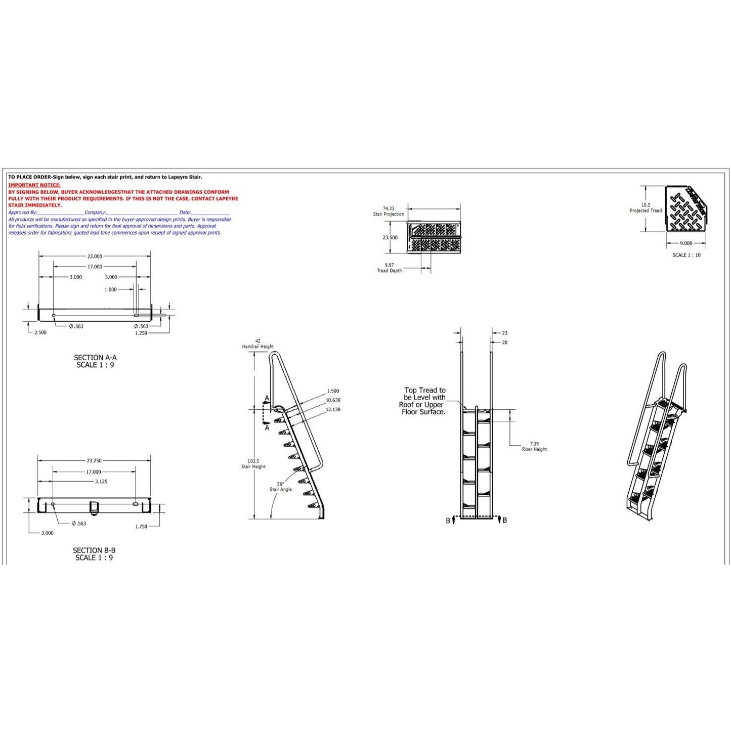 Alternating Tread Commercial Carbon Steel Tread Stairs