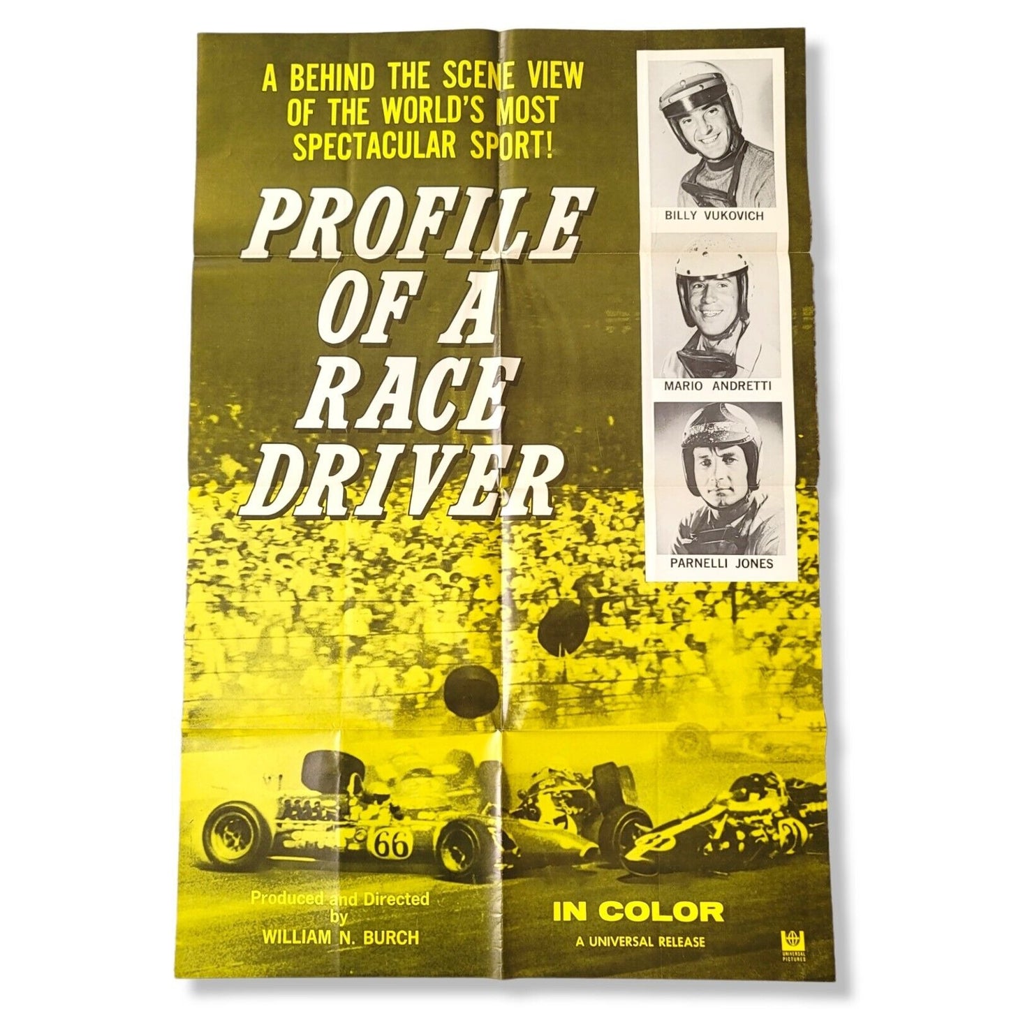 Profile of a Race Driver One Sheet Movie Poster 1968 ORIG 27x41 Mario Andretti