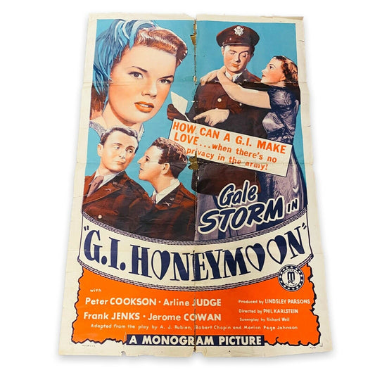 Gale Storm "G.I. Honeymoon" One Sheet Poster 1945 ORIGINAL 27x41"