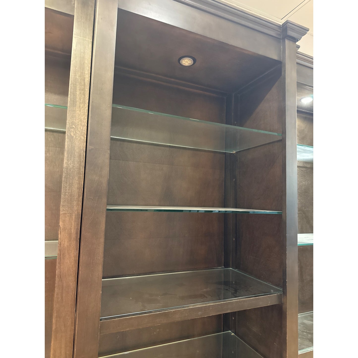 Wood Commercial Shelving Unit with Lighting