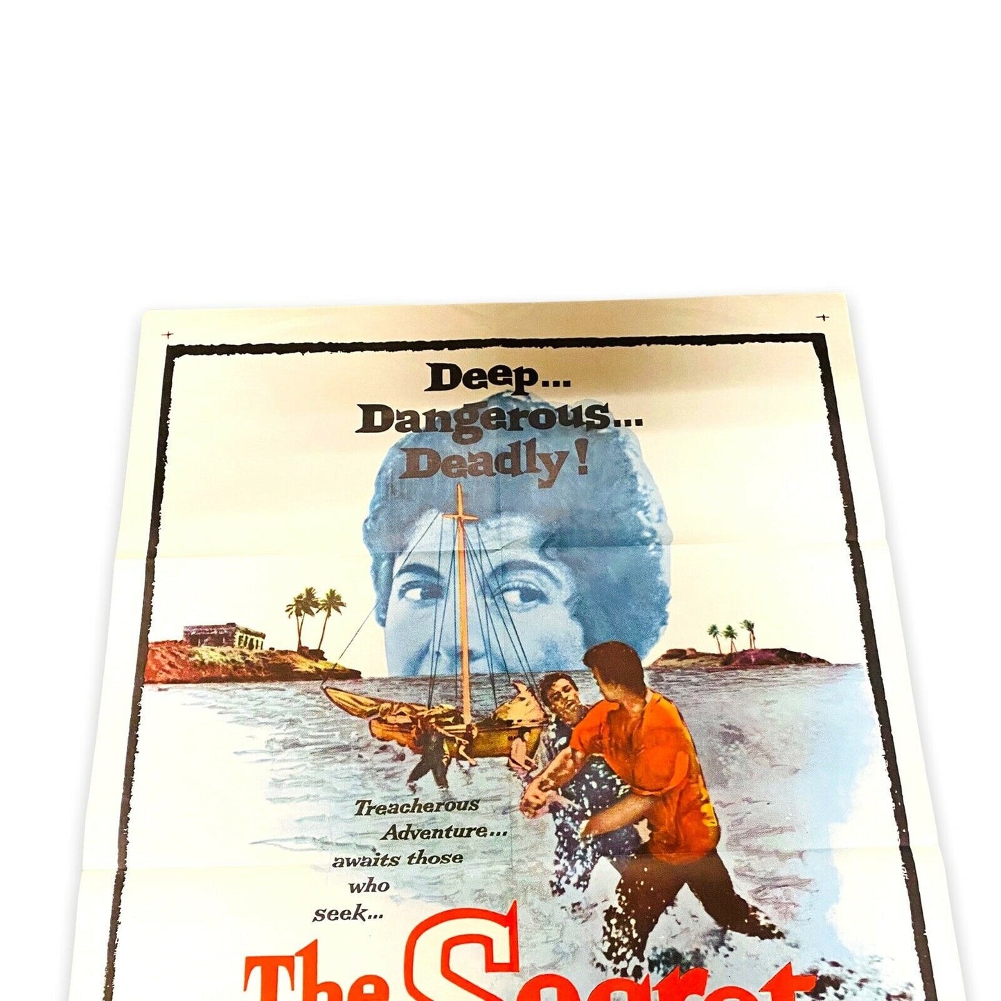 Jeff Richards "The Secret of the Purple Reef" One Sheet Poster 1948 ORIGINAL