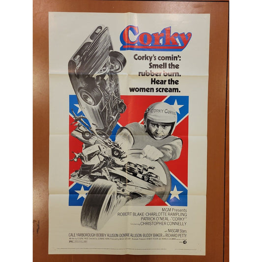 Corky 1972 Original Movie Poster 1 Sheet NASCAR Richard Petty Robert Blake