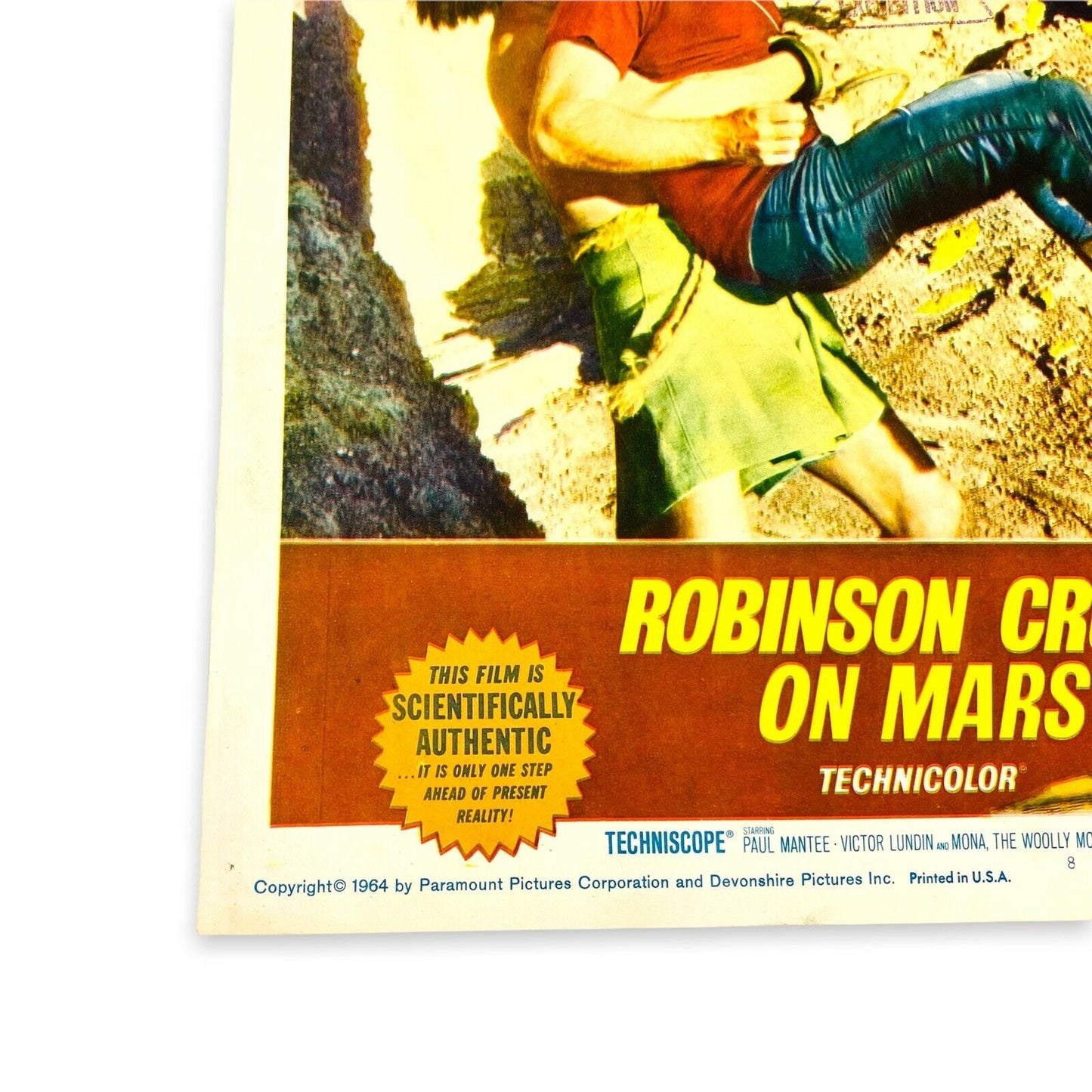 Original Lobby Card "Robinson Crusoe on Mars" 1964 Movie Poster