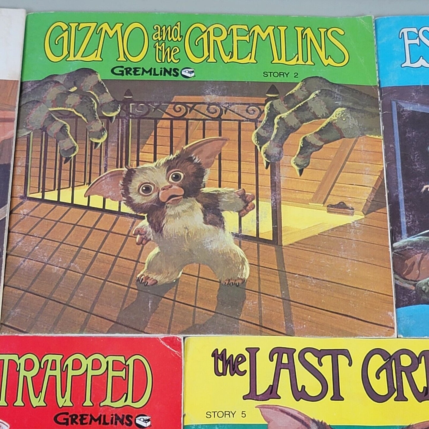 Gremlins 1984 Complete Set of 5 Vinyl 45 Record Story Books Excellent Condition