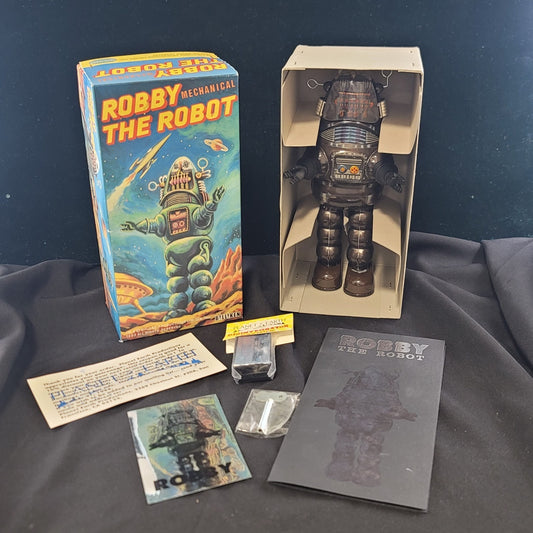 Billiken Robby the Robot Wind Up Tin Toy w/Box & Accessories 1993 Ltd Ed MINT