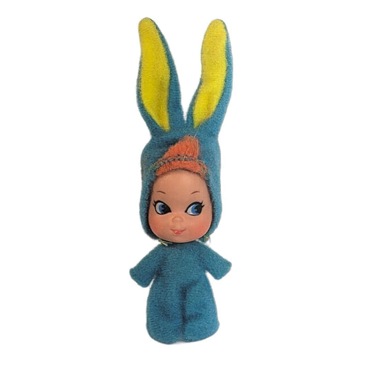 Vintage 1968 Mattel Liddle Kiddles Blue Funny Bunny Easter