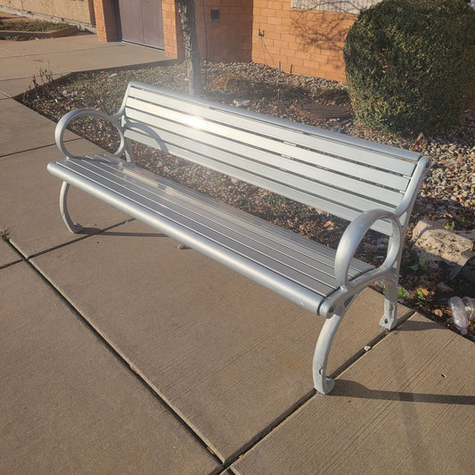 Outdoor park bench