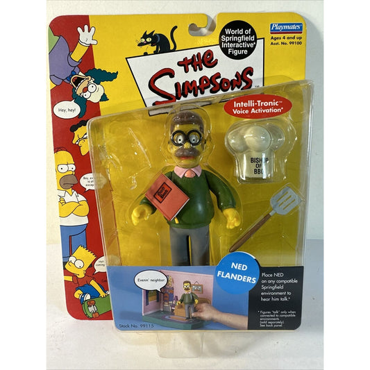 The Simpsons Ned Flanders Series 1  World of Springfield Action Figure Playmates