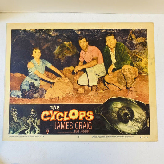 The Cyclops ORIGINAL Theater Lobby Card Canada 1957 Horror Movie Poster