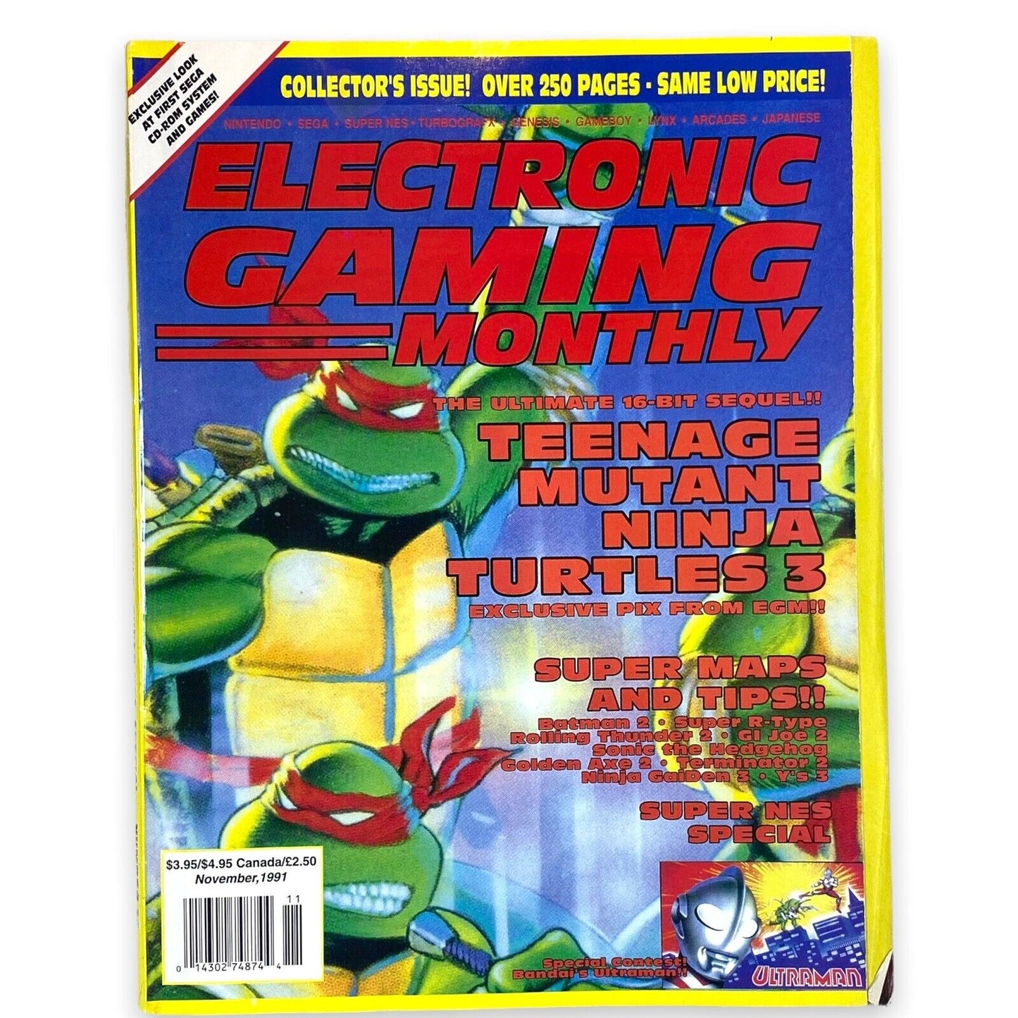 Electronic Gaming Monthly November 1991 TMNT Issue 18 Collector's Edition 271 pg
