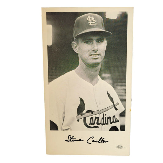 1965 STEVE CARLTON HOF Cardinals Team Issue Postcard Rare Rookie Photo/Postcard
