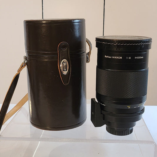 Nikon Reflex Nikkor 500mm F/8 Telephoto Late Close Macro w Leather Case