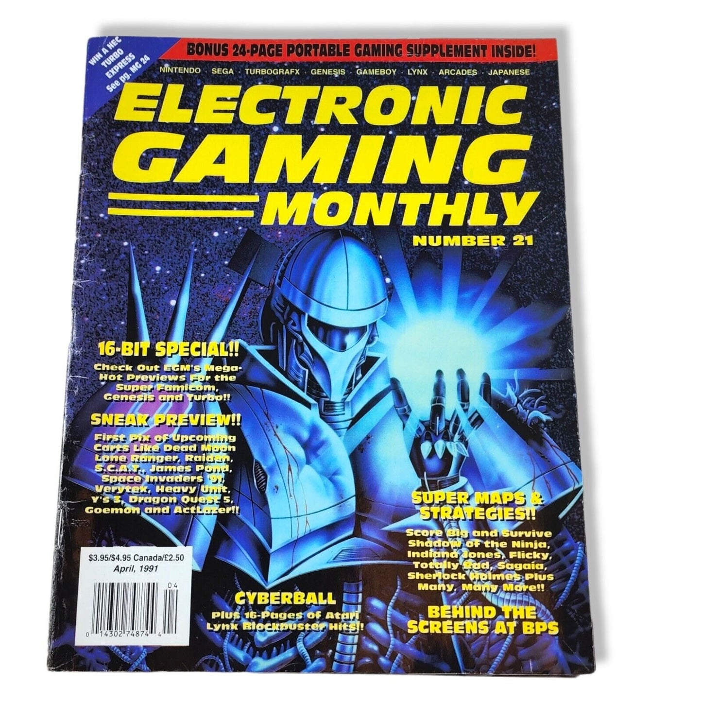 Electronic Gaming Monthly April 1991 Cyberball Bonus Supplement 107 pgs # 21