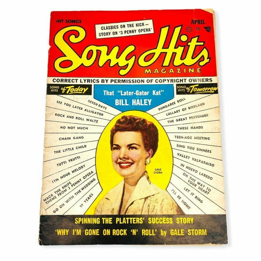 Song Hits Magazine April 1956 Bill Haley SIGNED by Gale Storm