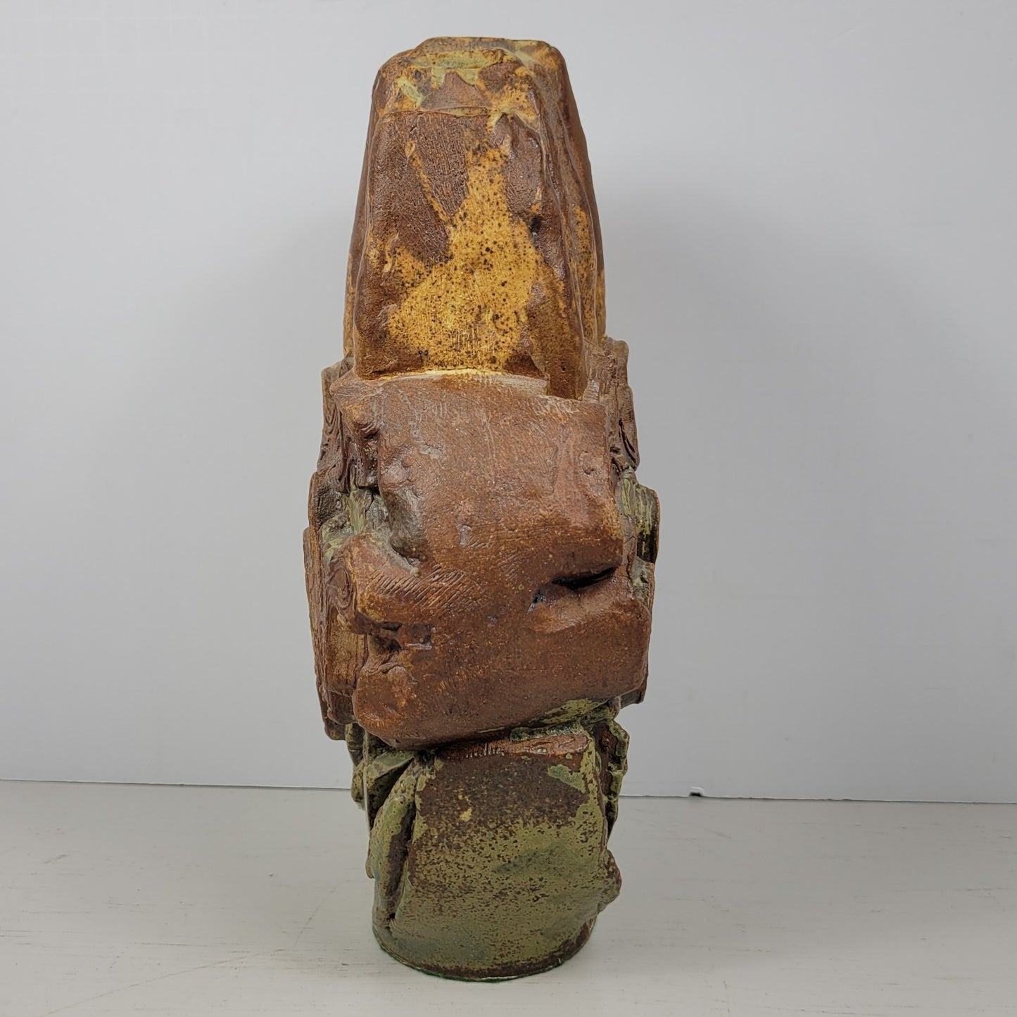 Vase 6 Holes Bernard Rooke Vintage Mid-Century English Brutalist Pottery 11 1/2"