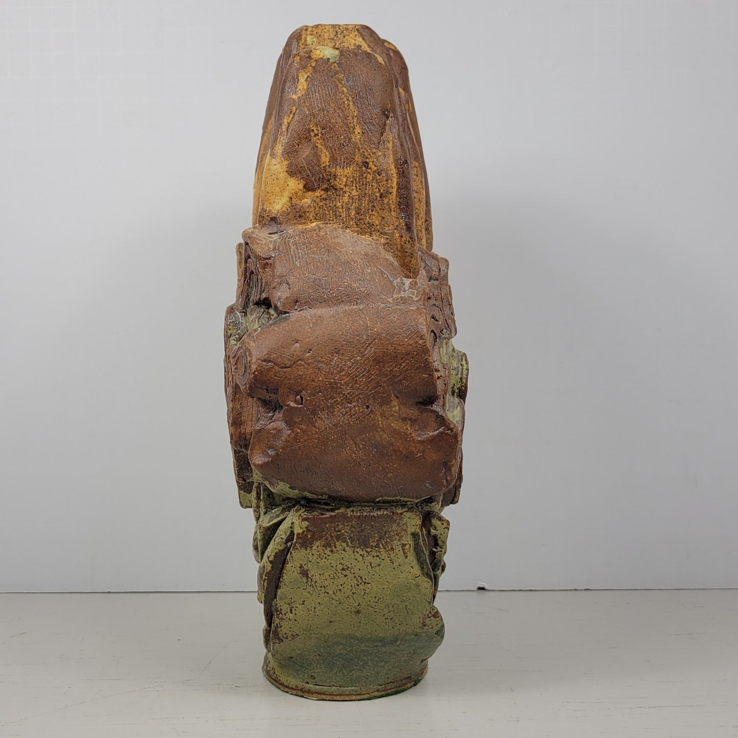 Vase 6 Holes Bernard Rooke Vintage Mid-Century English Brutalist Pottery 11 1/2"