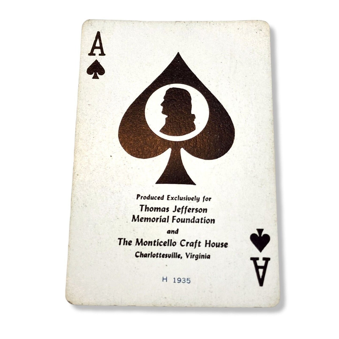 Vintage Playing Cards Monticello Thomas Jefferson Souvenir Standard Decks