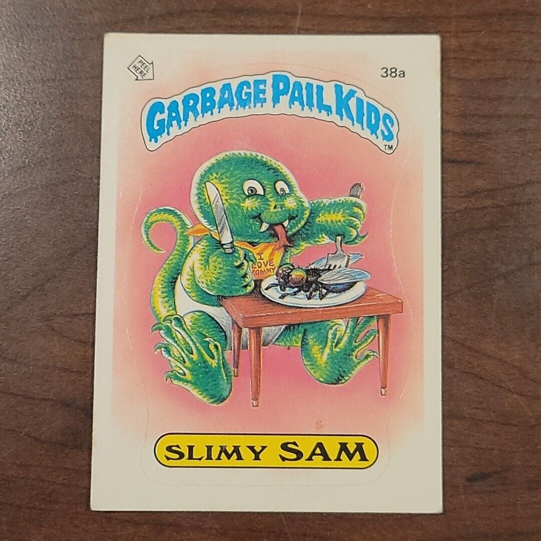 Slimy Sam 38a GPK Glossy OS1 Series 1 Garbage Pail Kids 1985