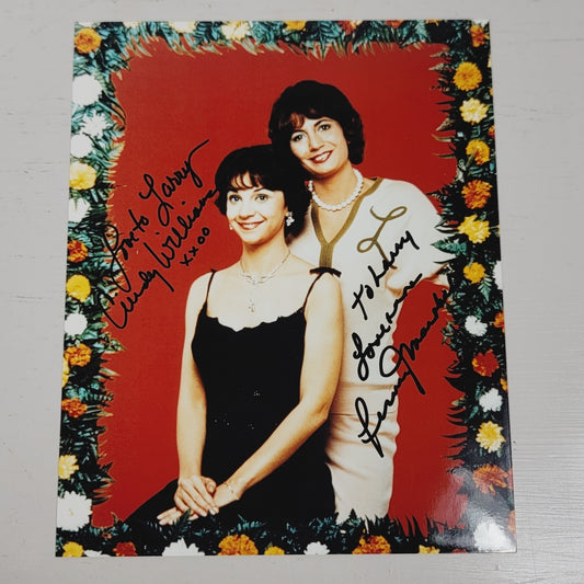 Laverne & Shirley Autographed 8X10 Photo Penny & Cindy Signed to Larry