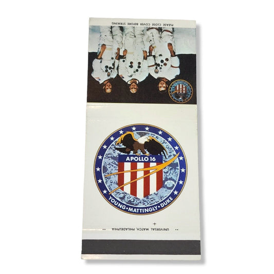 Vtg Apollo 16 Matchbook Cover Only Factory Sample Apollo XVI RCA