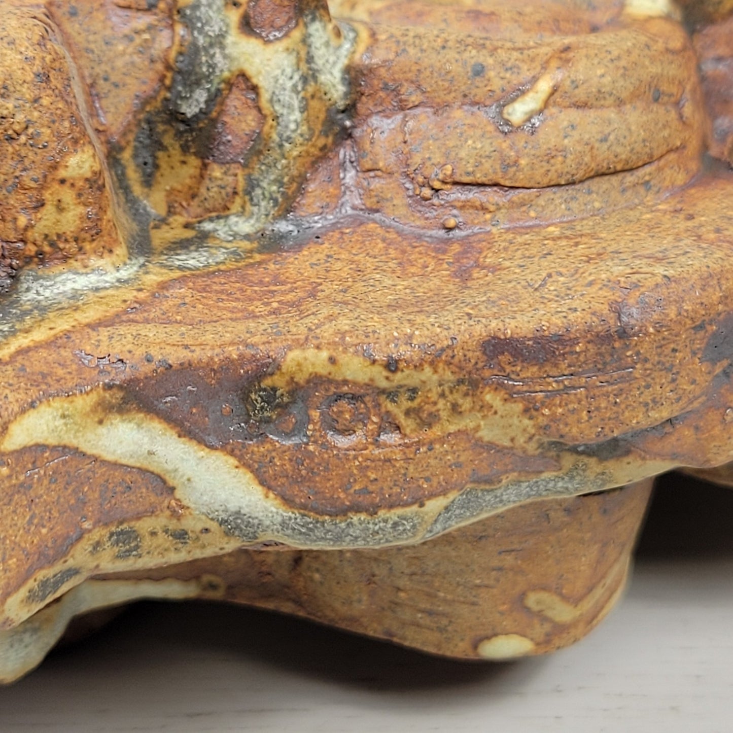 Decanter & 6 Goblets Bernard Rooke Vintage Mid-Century English Brutalist Pottery