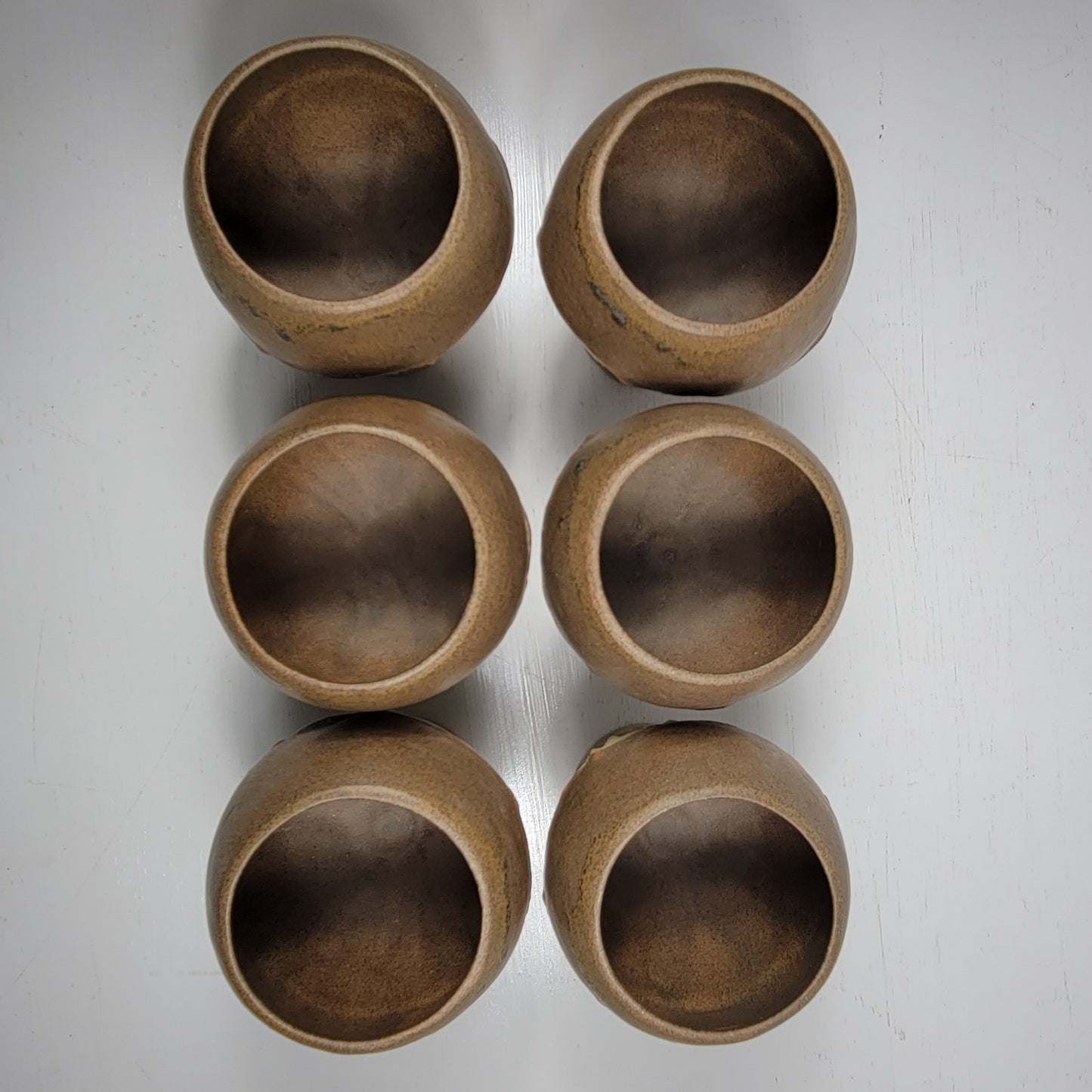 Decanter & 6 Goblets Bernard Rooke Vintage Mid-Century English Brutalist Pottery