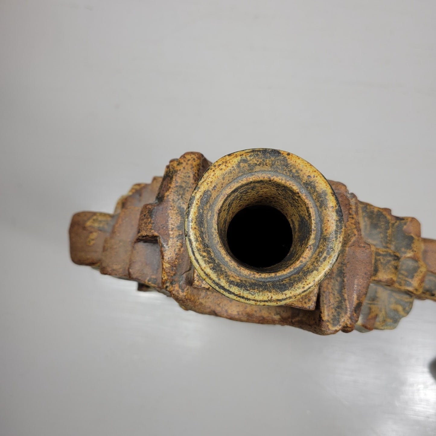 Decanter & 6 Goblets Bernard Rooke Vintage Mid-Century English Brutalist Pottery