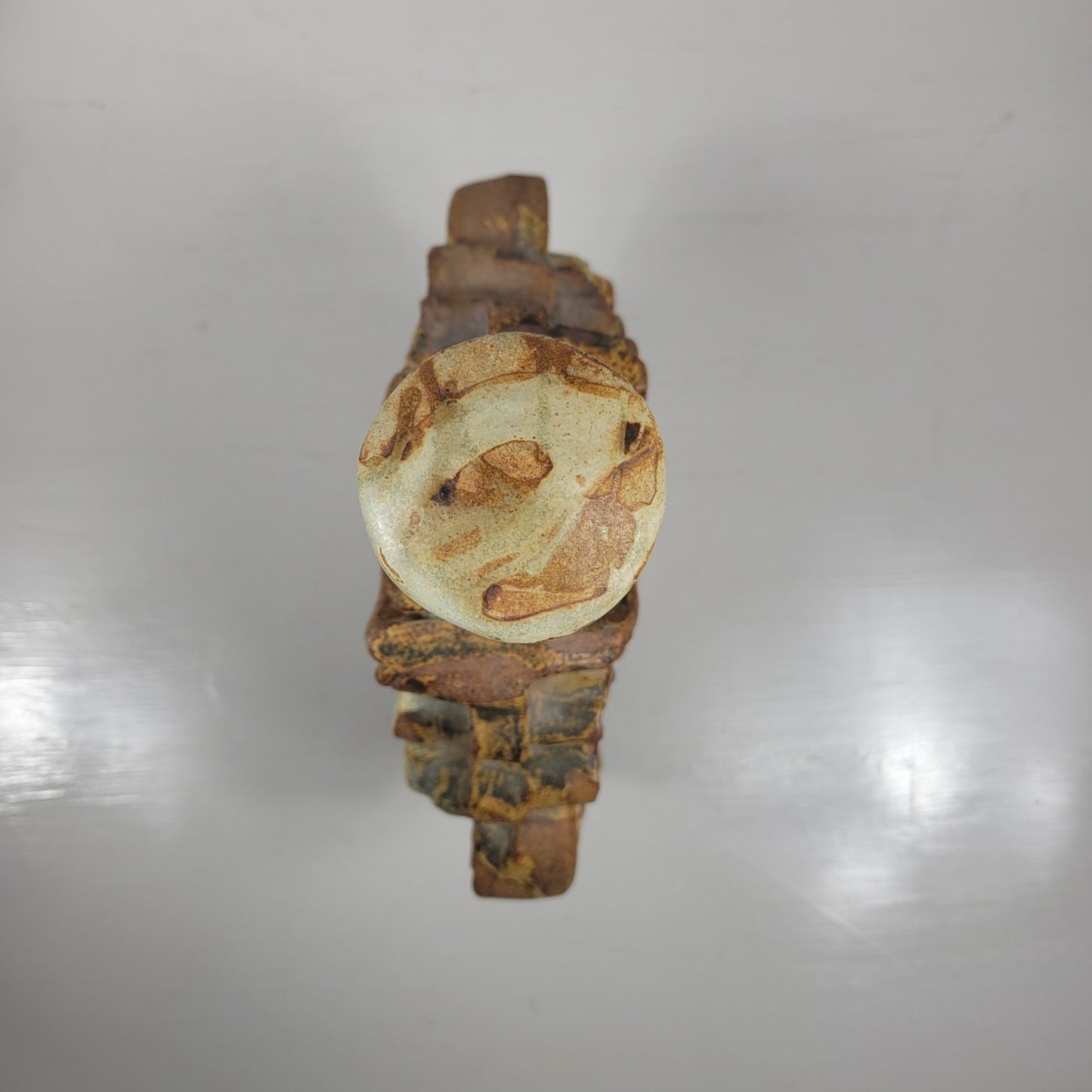 Decanter & 6 Goblets Bernard Rooke Vintage Mid-Century English Brutalist Pottery