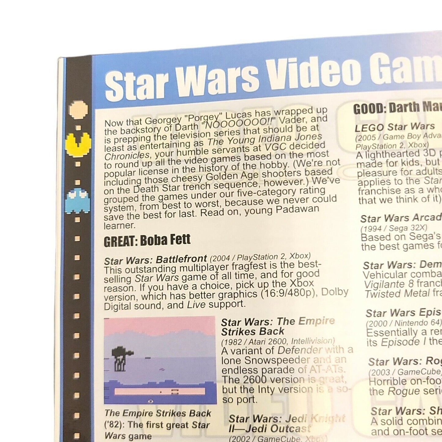 STAR WARS Video Game Collector Magazine Issue #4 NOS Atari Nintendo Sega PS