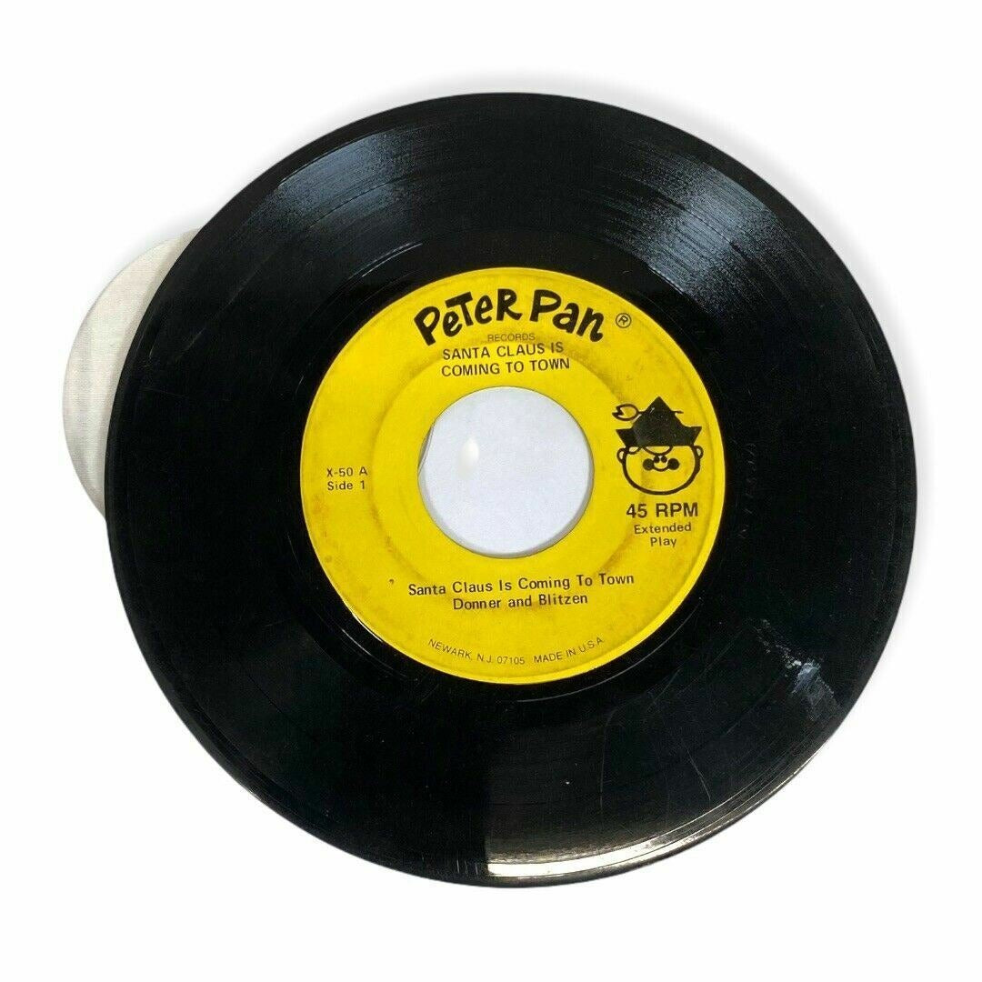 Peter Pan Records 45 rpm Christmas Songs Set of 2