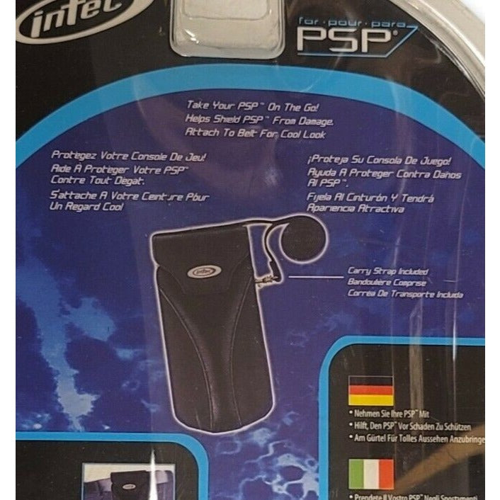 Intec PSP Leather Case w/ Strap and Attaches to Belt NEW