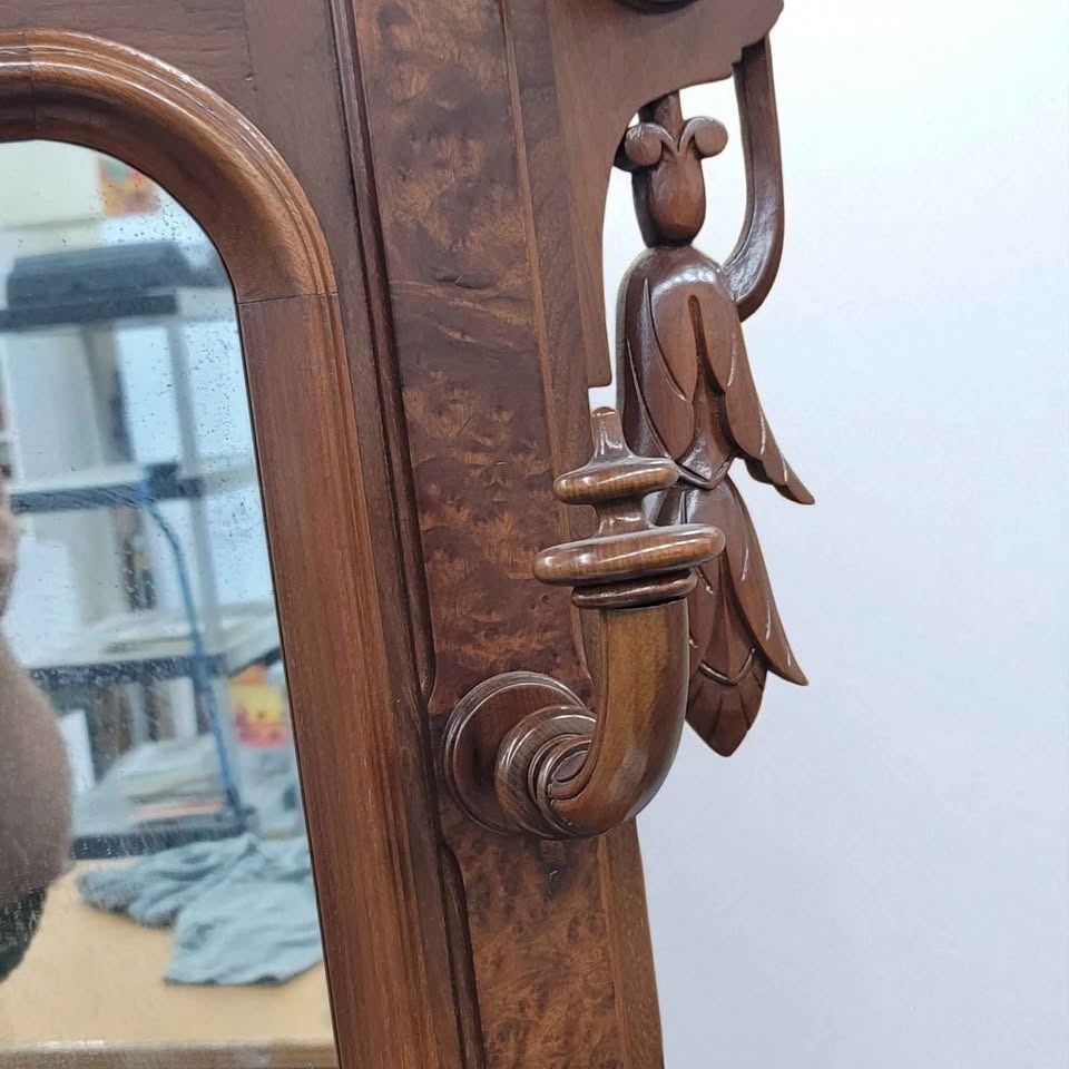 Stunning 1880's Victorian Eastlake-Style Walnut Hall Tree